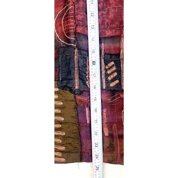 Chico’s Art-To-Wear Patchwork Silk Lined Boho Jacket Size 3 XL - Picture 7 of 9